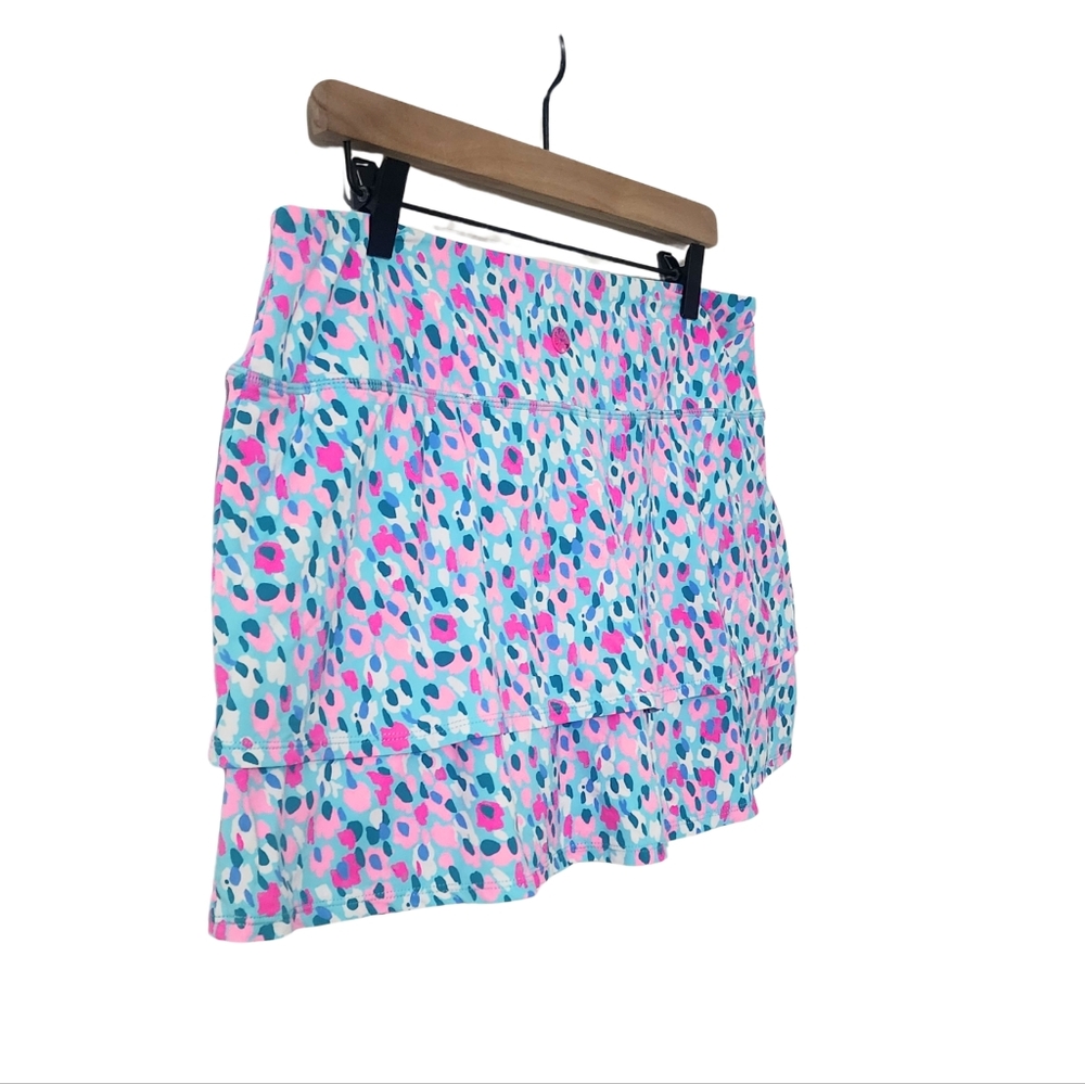 Lilly Pulitzer Luxletic Adlai Skort Multi Hottie Dottie Large athletic skirt - Picture 5 of 13